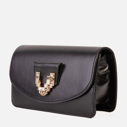 The Love Black Leather Handbag