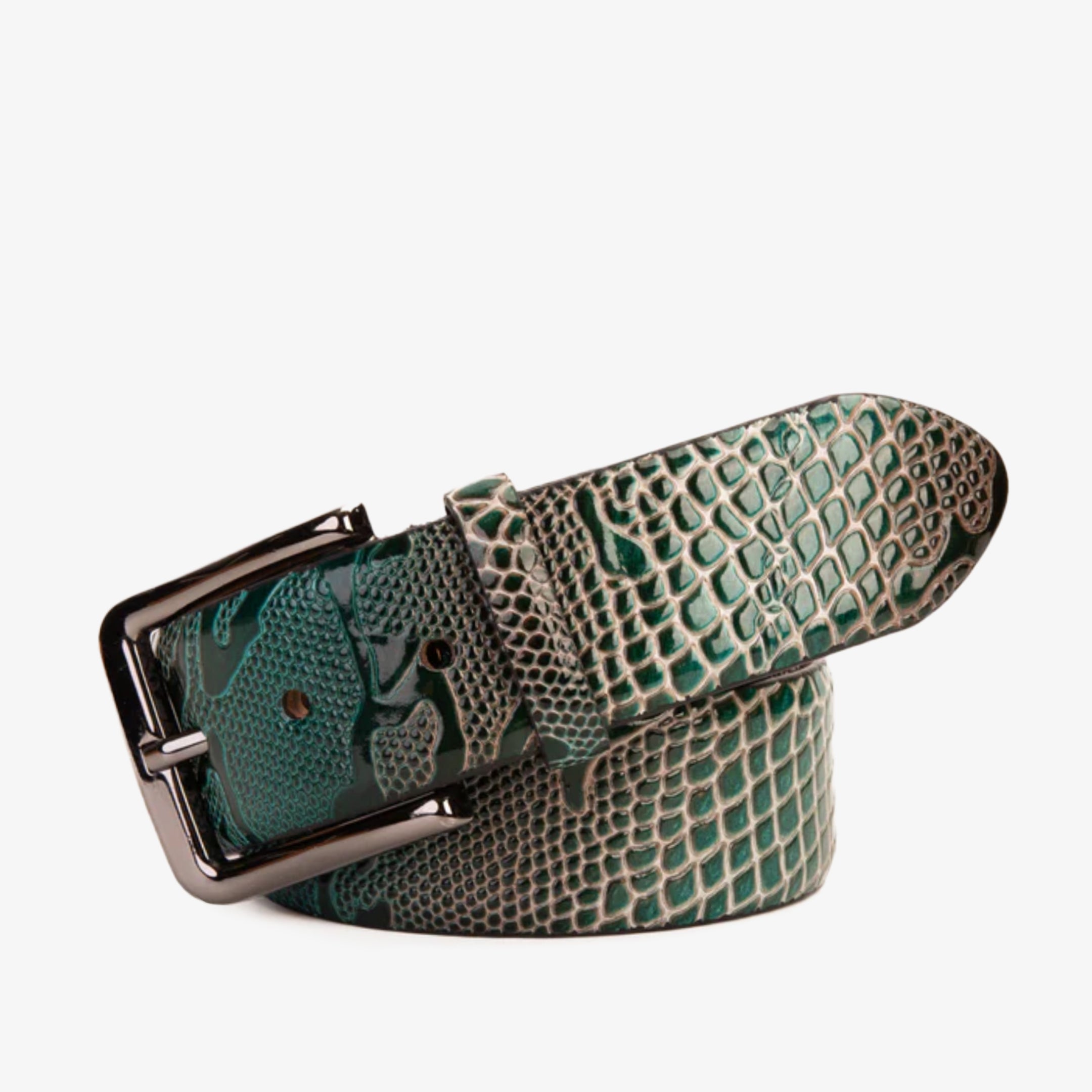 The Milano Green Leather Belt Limited Edition