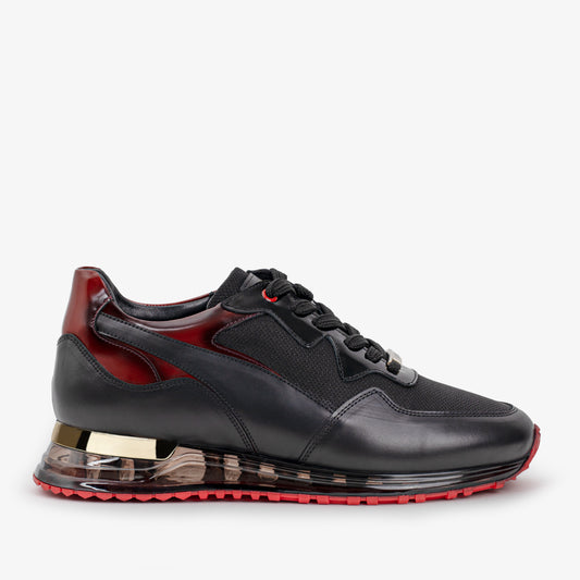 The Rialto Black & Red Patent Leather Men Sneaker