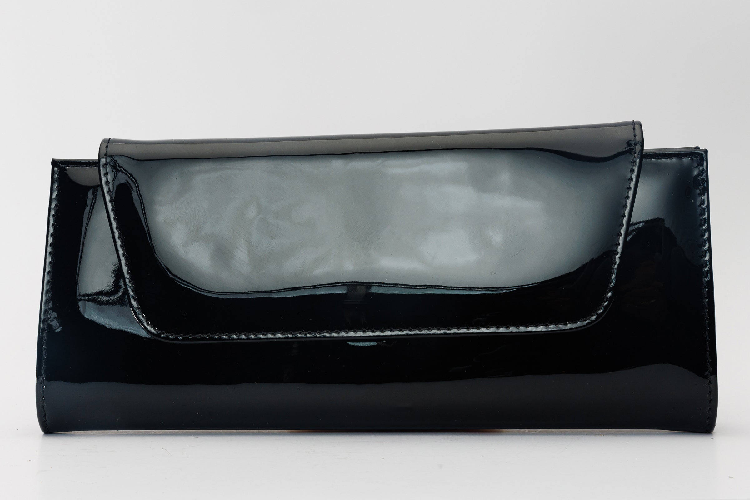 The Ege Black Patent Leather Clutch Vinci Leather Shoes