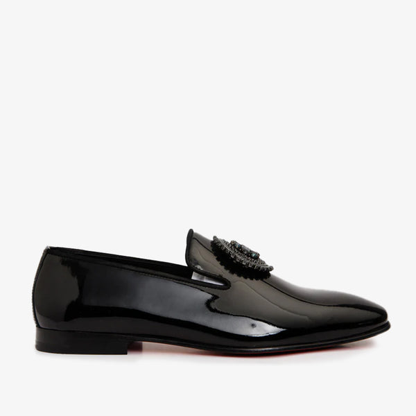 Mens patent leather on sale slip on shoes