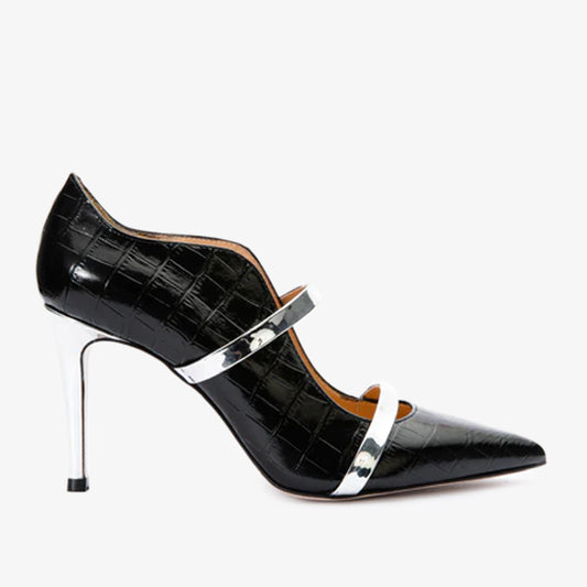 Zapatos de salón de piel de charol negro Annapolis para mujer