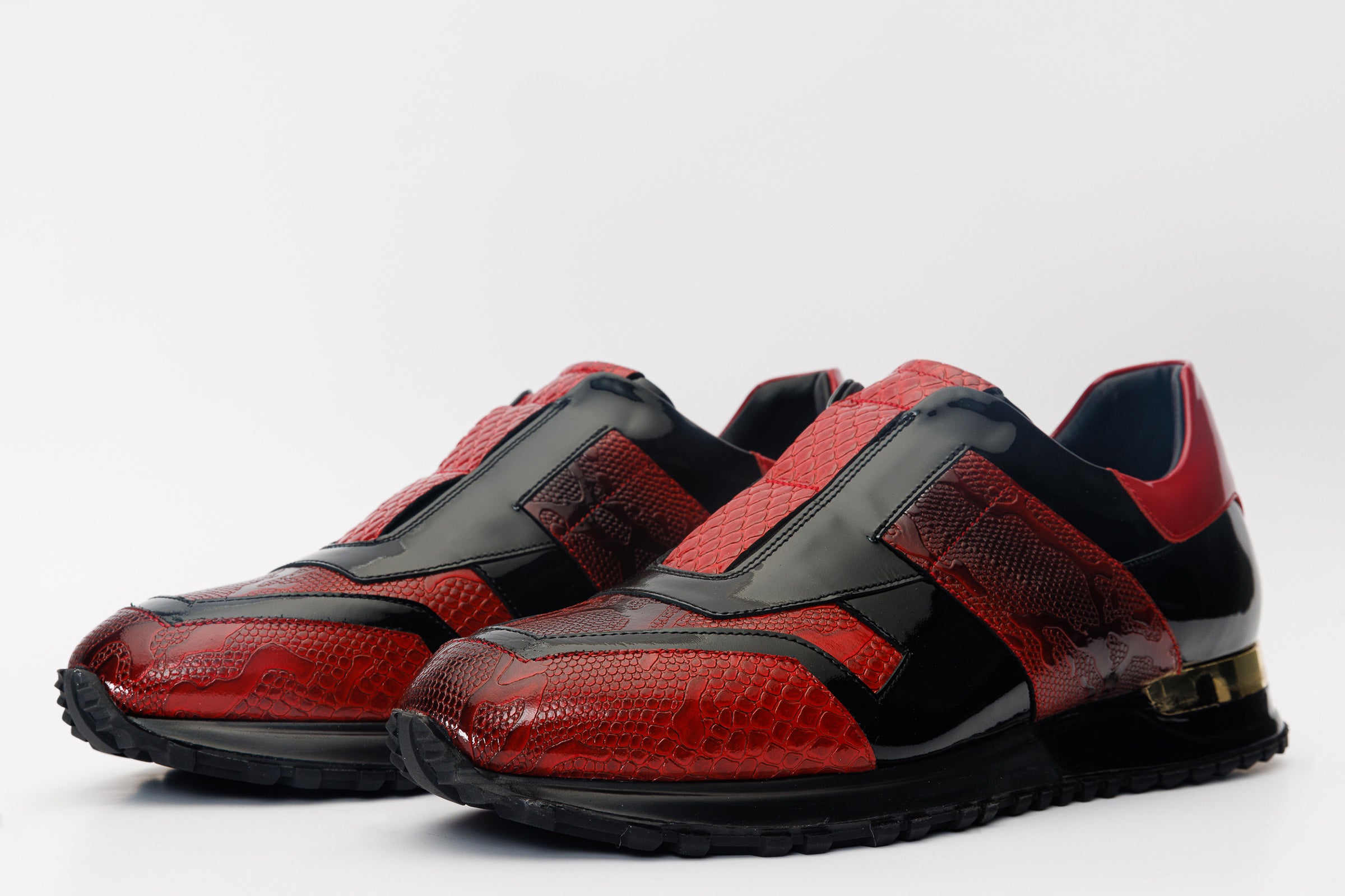 The Milano Snk Red Leather Men Sneaker – Vinci Leather Shoes