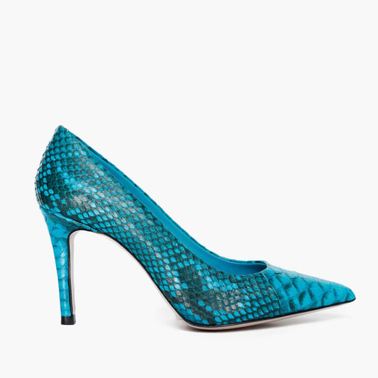 حذاء Queenn Turquoise Bythen Leather Pump للنساء 