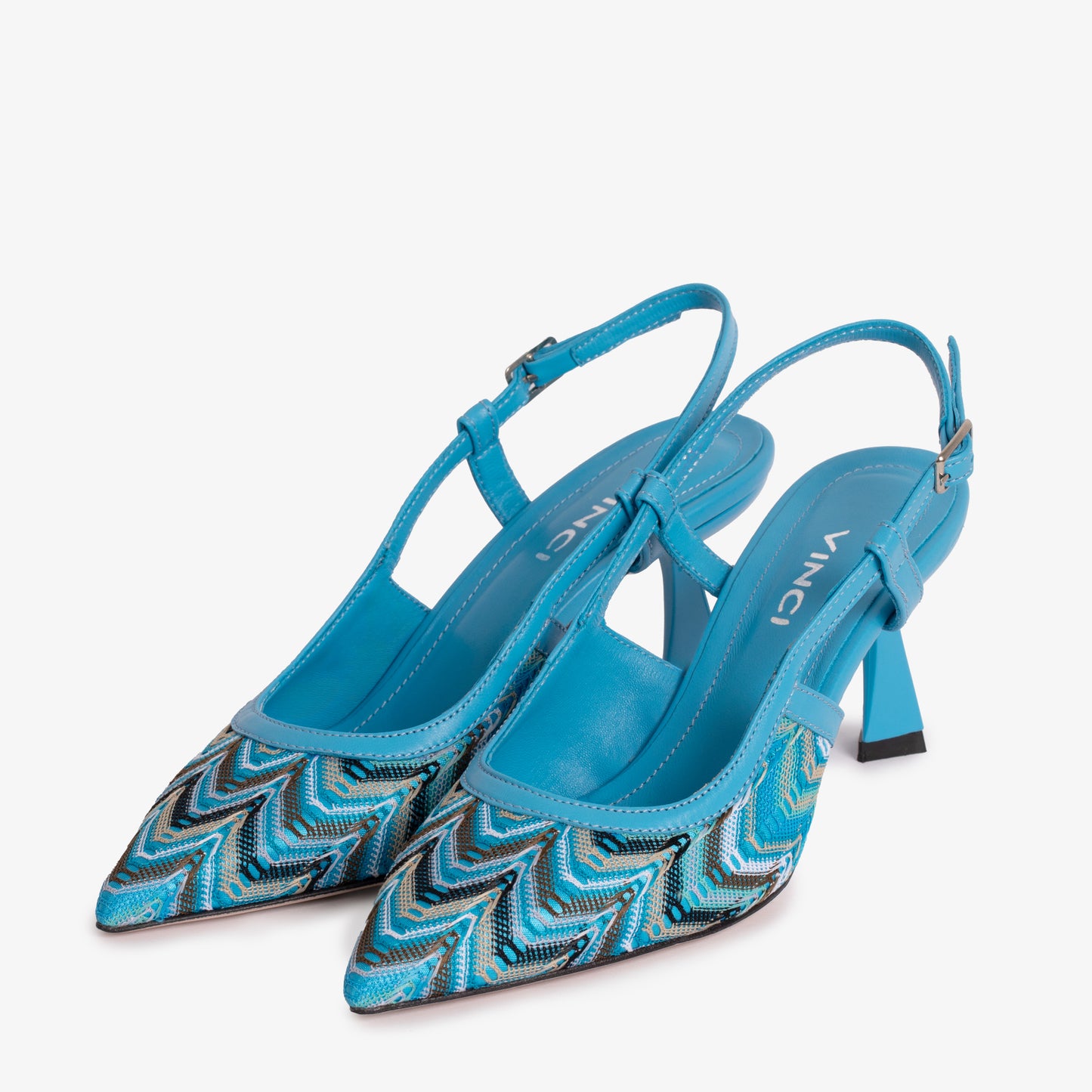 The Napoli Blue Leather Slingback Women Sandal