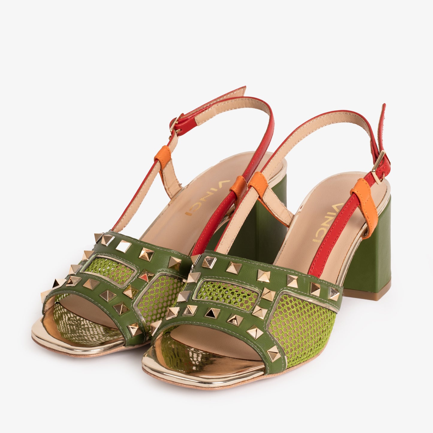 The Linea Green Leather Women Slingback Shoe