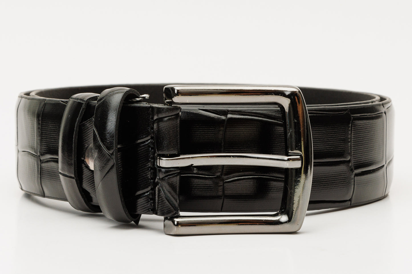 The Patton Black Calfskin Belt