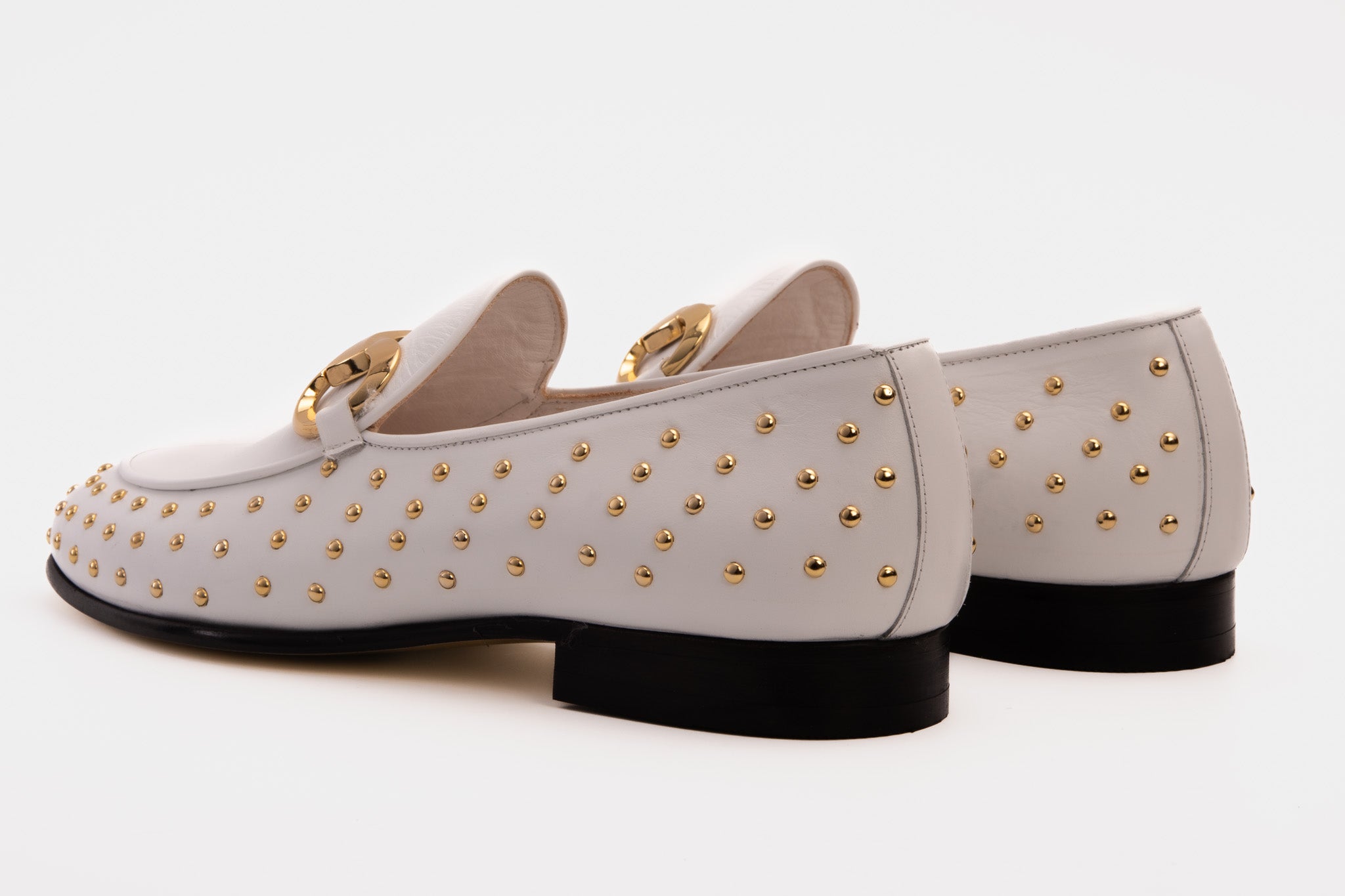 Gold loafers clearance mens with spikes