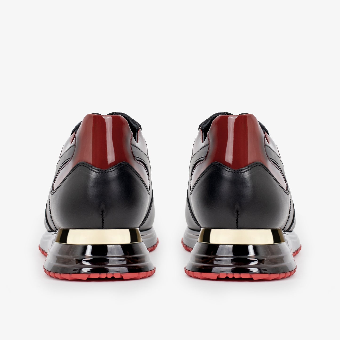 The Rialto Black & Red Patent Leather Men Sneaker