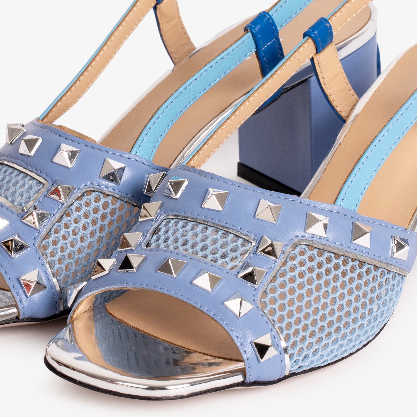 The Linea Blue Leather Women Slingback Shoe