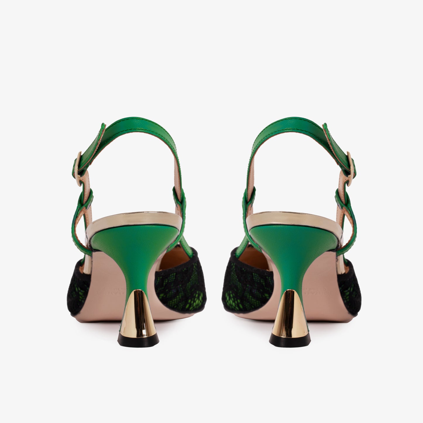 The Bali Green Leather Slingback Women Sandal