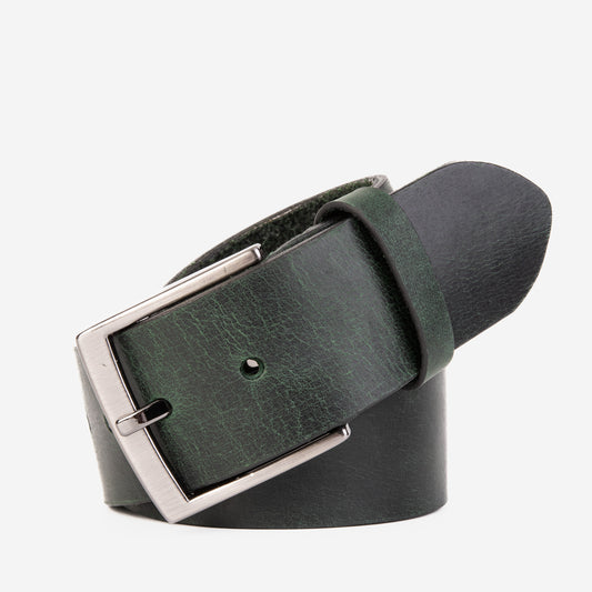 Prime Forest Green Leather Belt