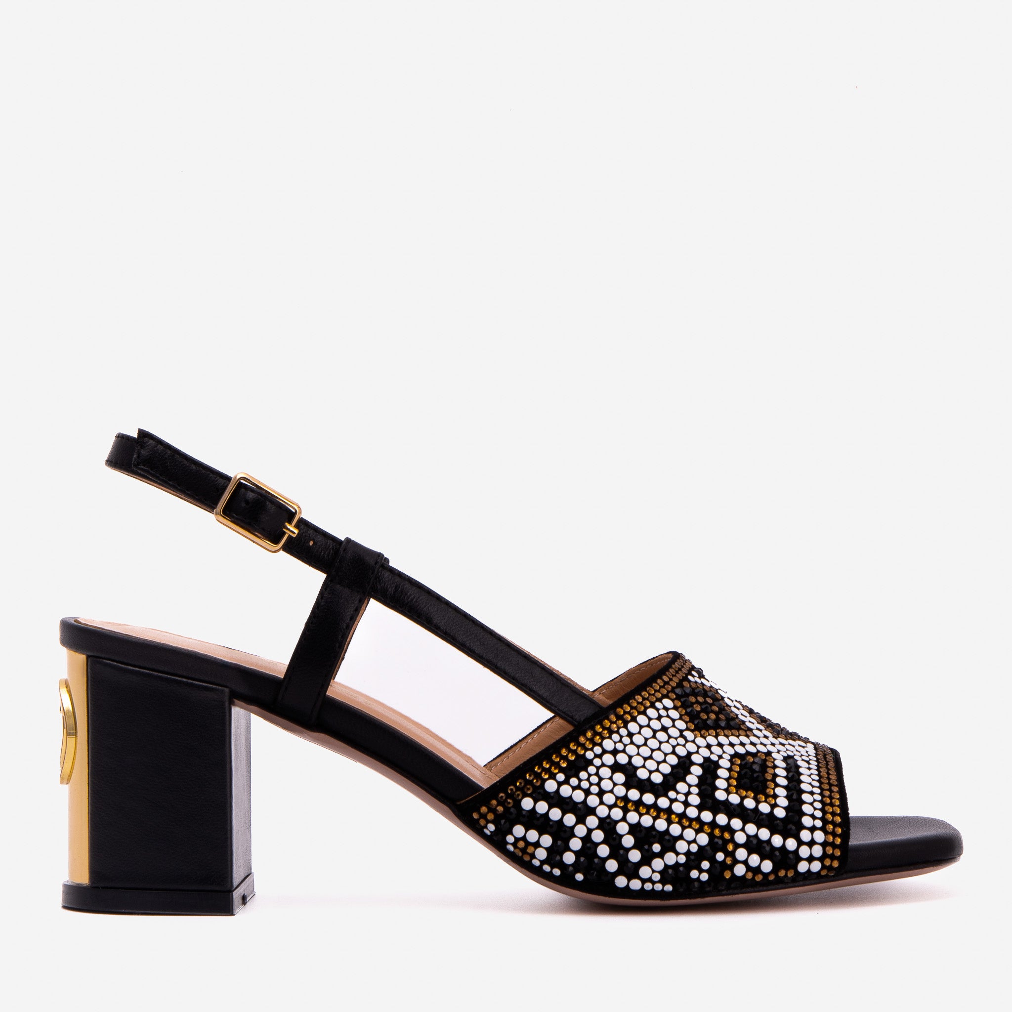 The Nampula Black Leather Women Slingback Shoe