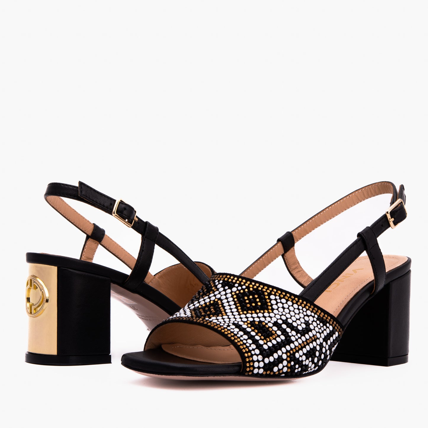 The Nampula Black Leather Women Slingback Shoe