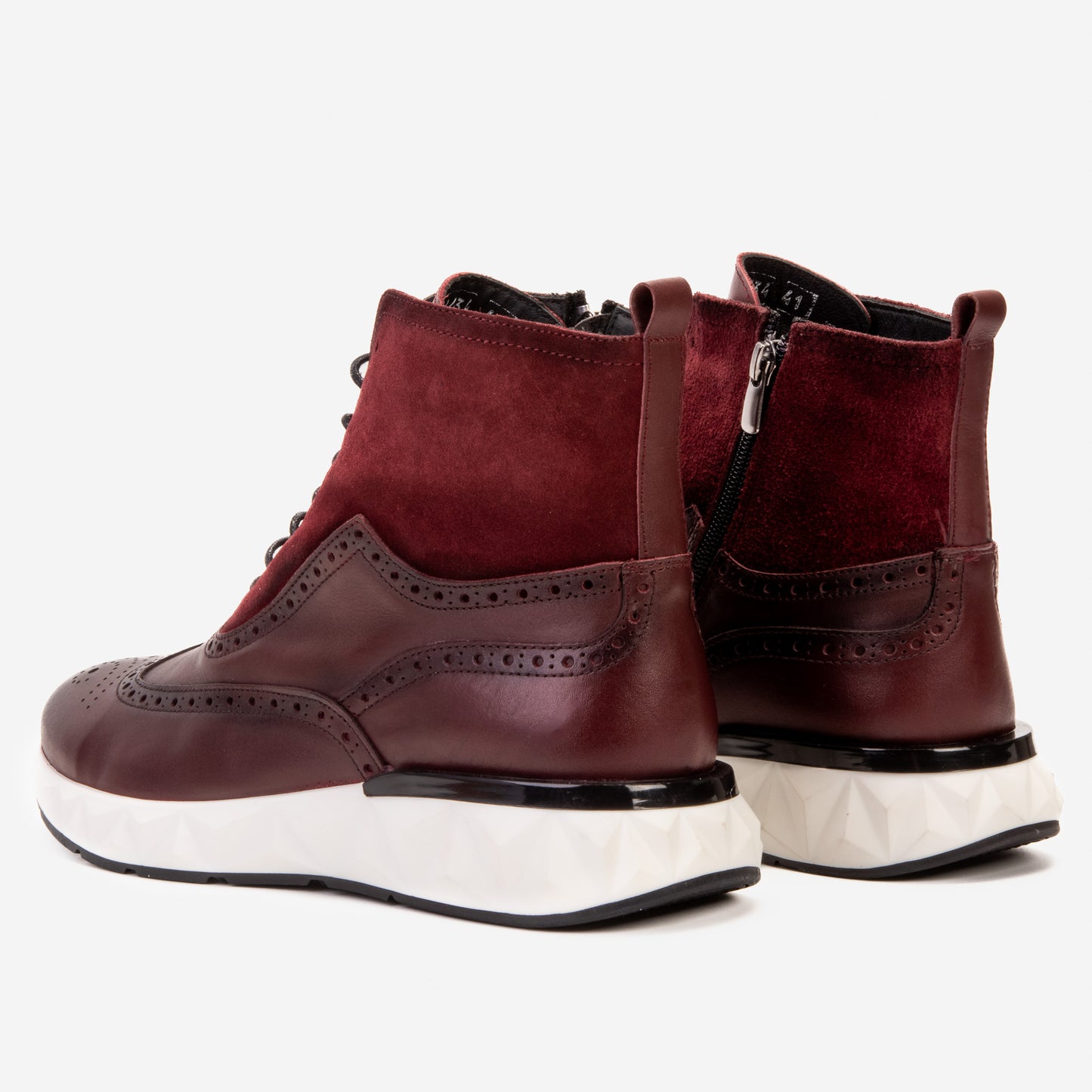 The Regent Burgundy Leather Wingtip Brogue Men Casual Boot