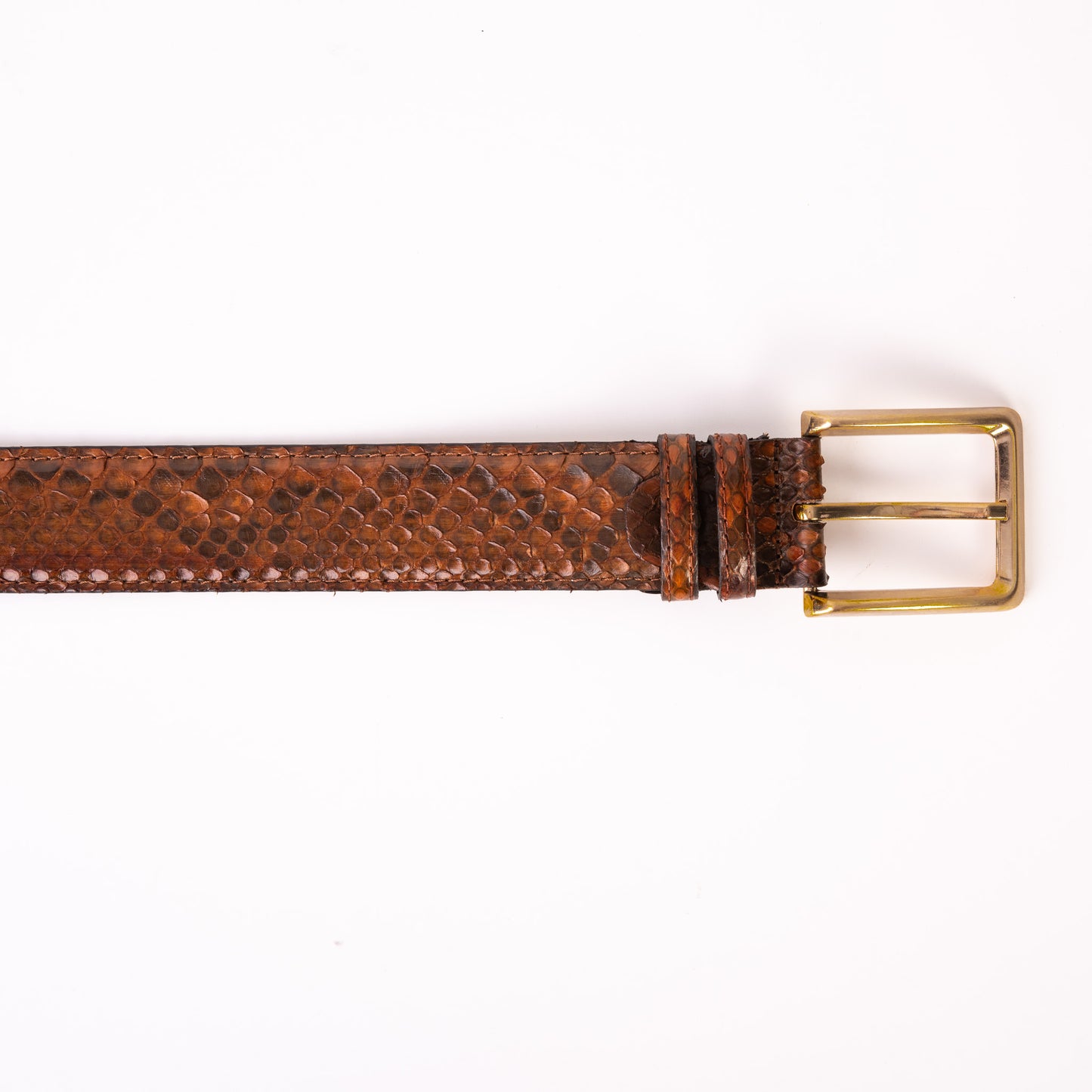 The Boss Tan Pythn Snk Leather Belt