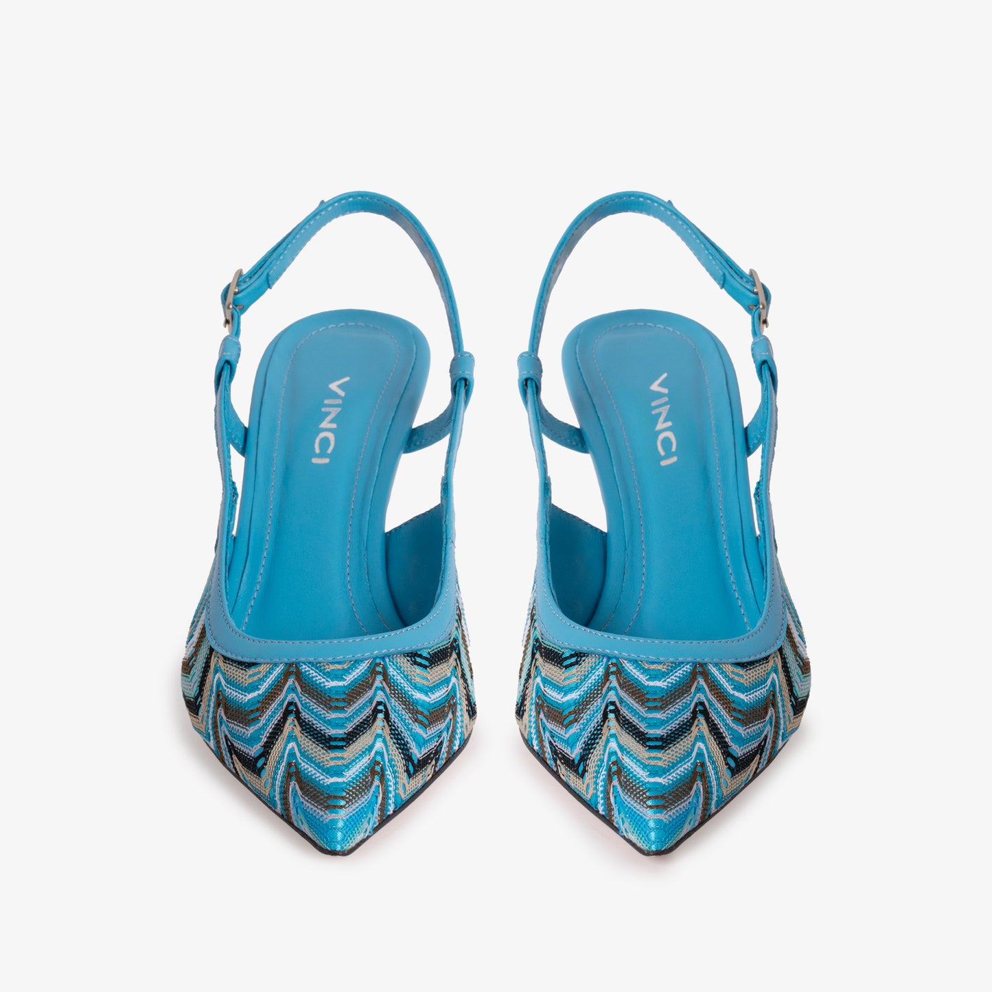 The Napoli Blue Leather Slingback Women Sandal