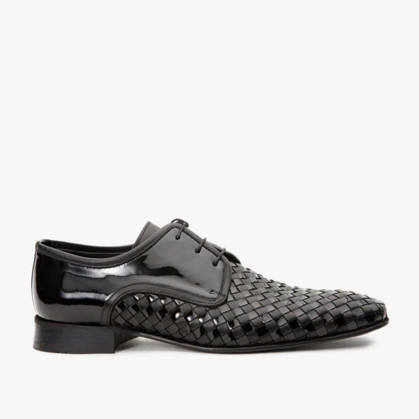 The Safaga Black Woven Derby Men Shoe