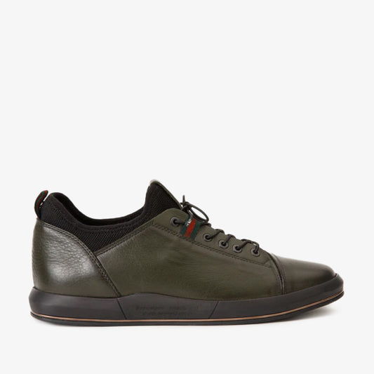 Zapatillas de cuero verde Hoxton para hombre ¡Venta final!