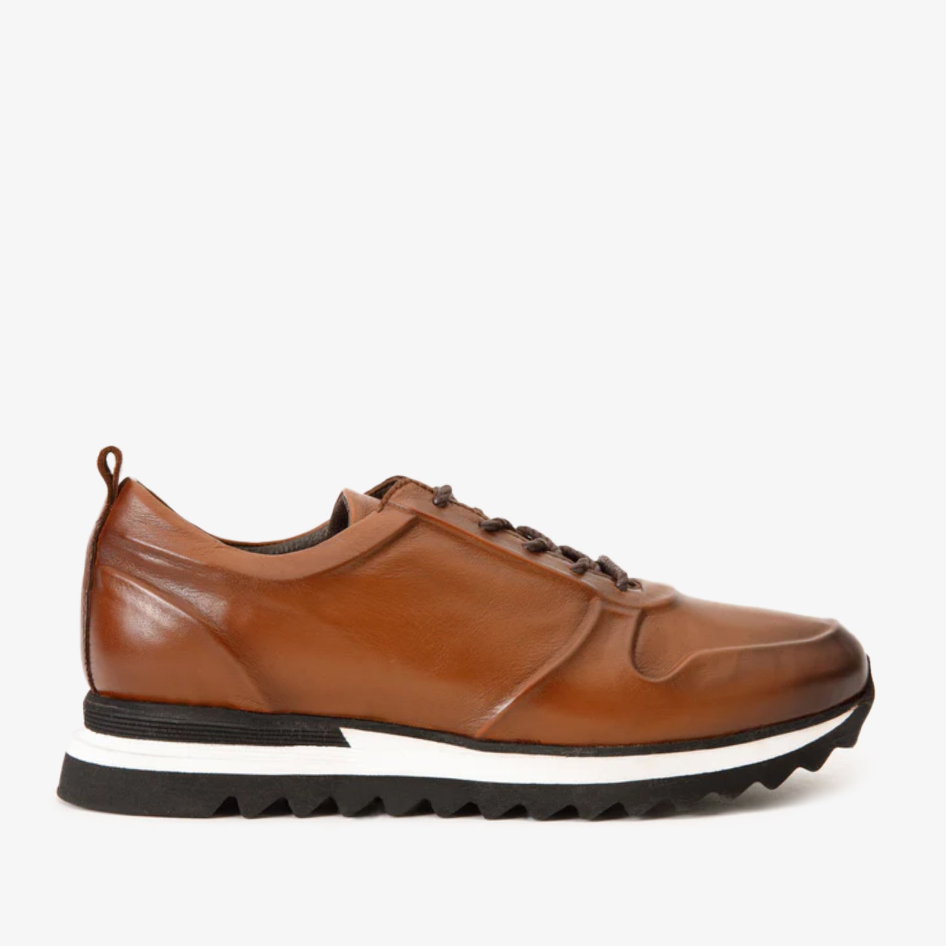 The Barnett Tan Leather Men Sneaker – Vinci Leather Shoes