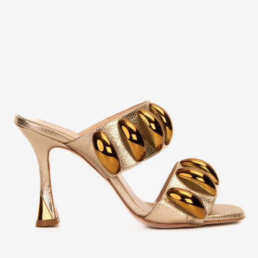 The Eclipse Gold Leather Women Sandal