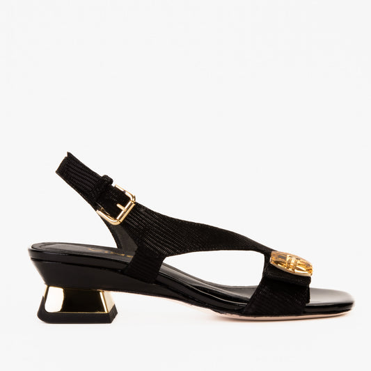 The Iconic Black Leather Women Sandal