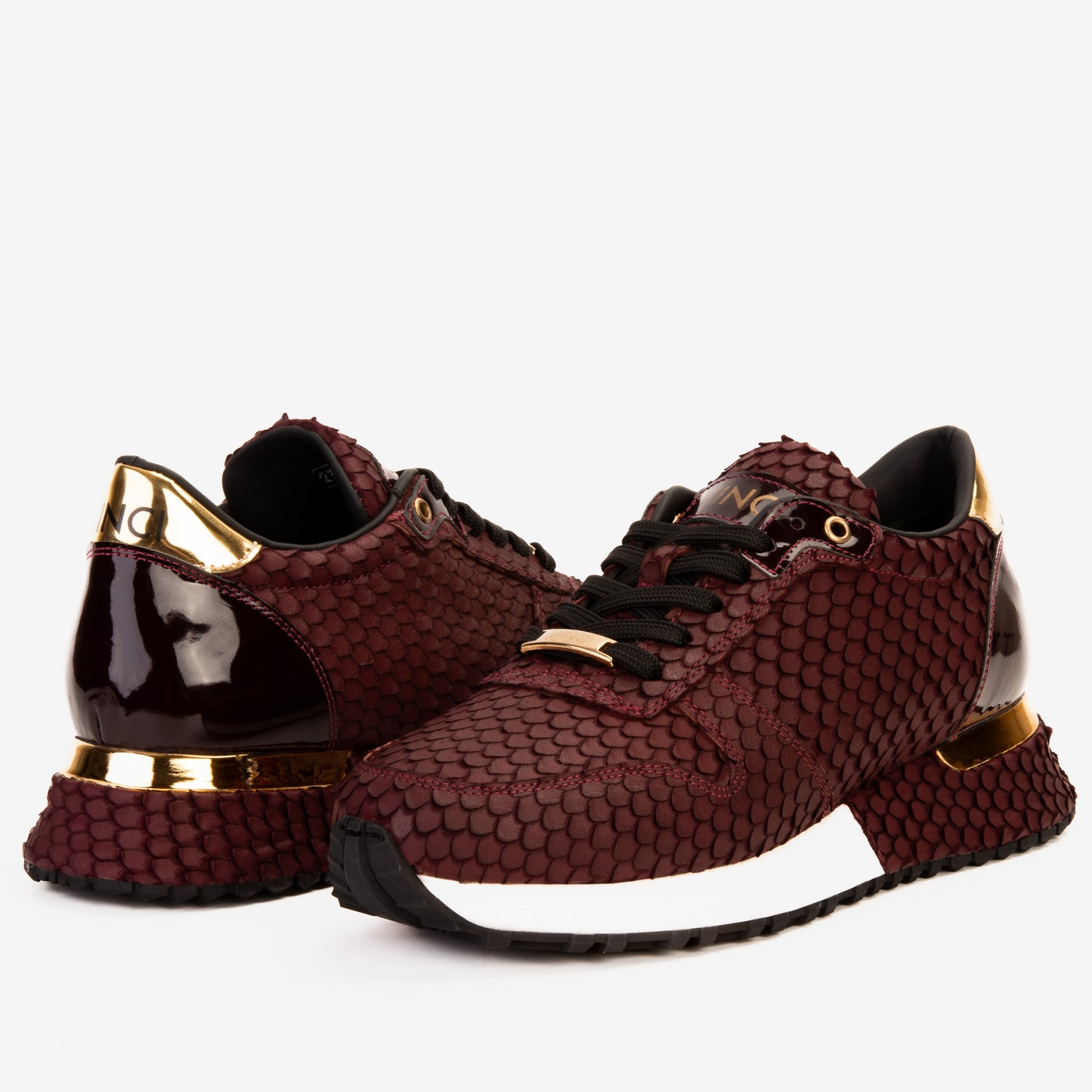 Zapatillas de deporte Majesty Burgundy Leather para hombre