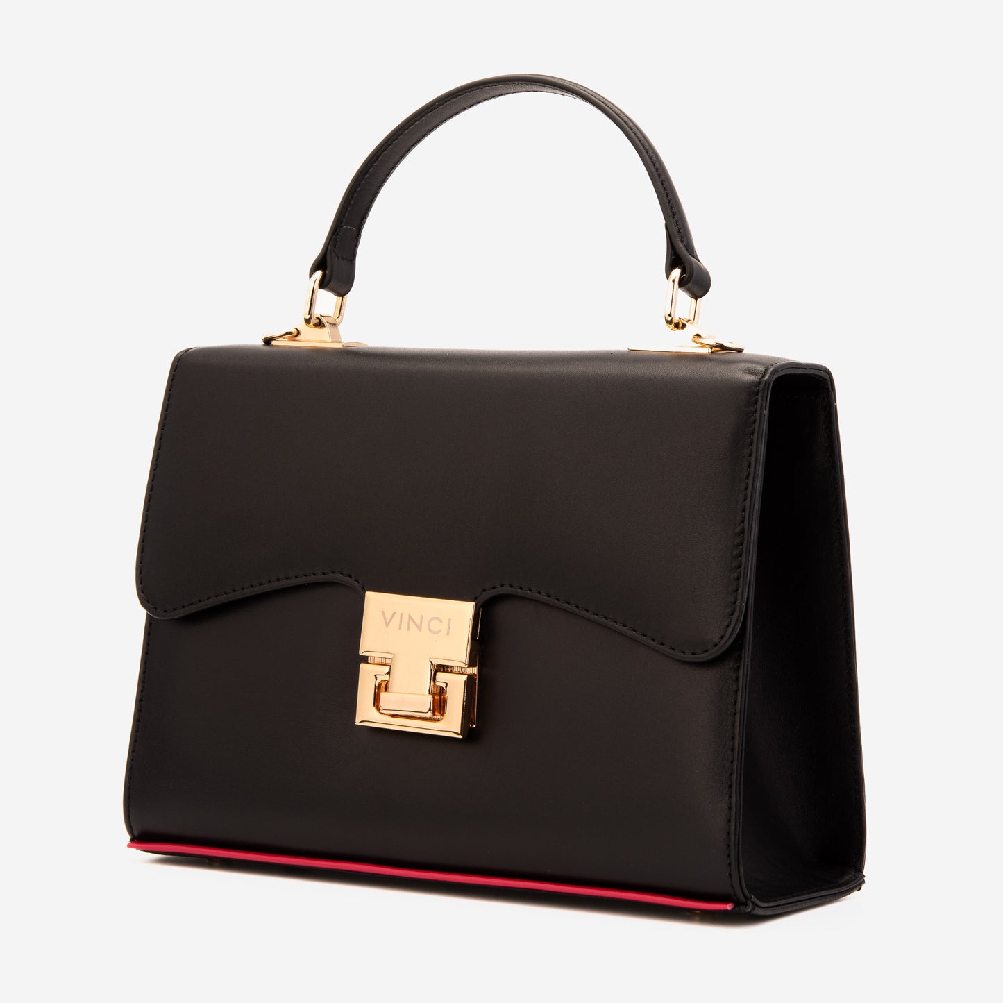 The Ege Black Leather Handbag