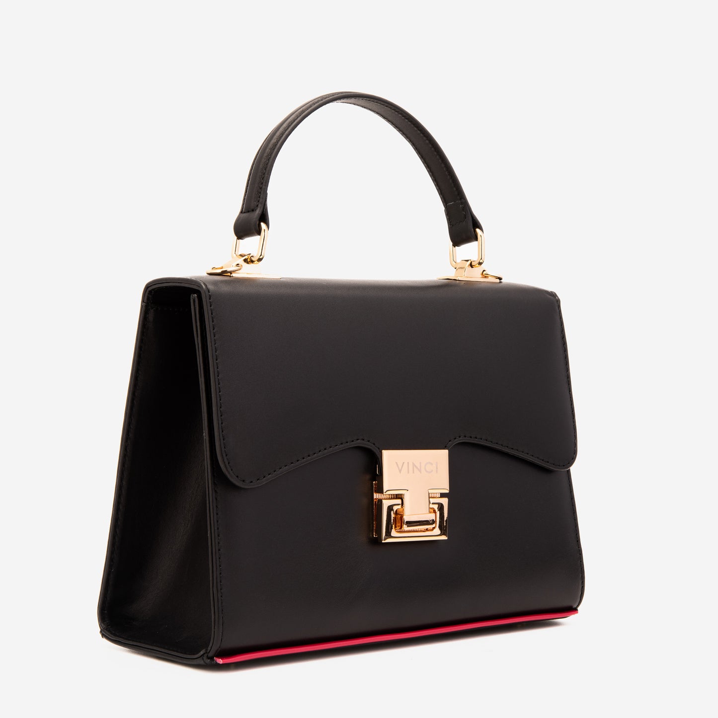 The Ege Black Leather Handbag