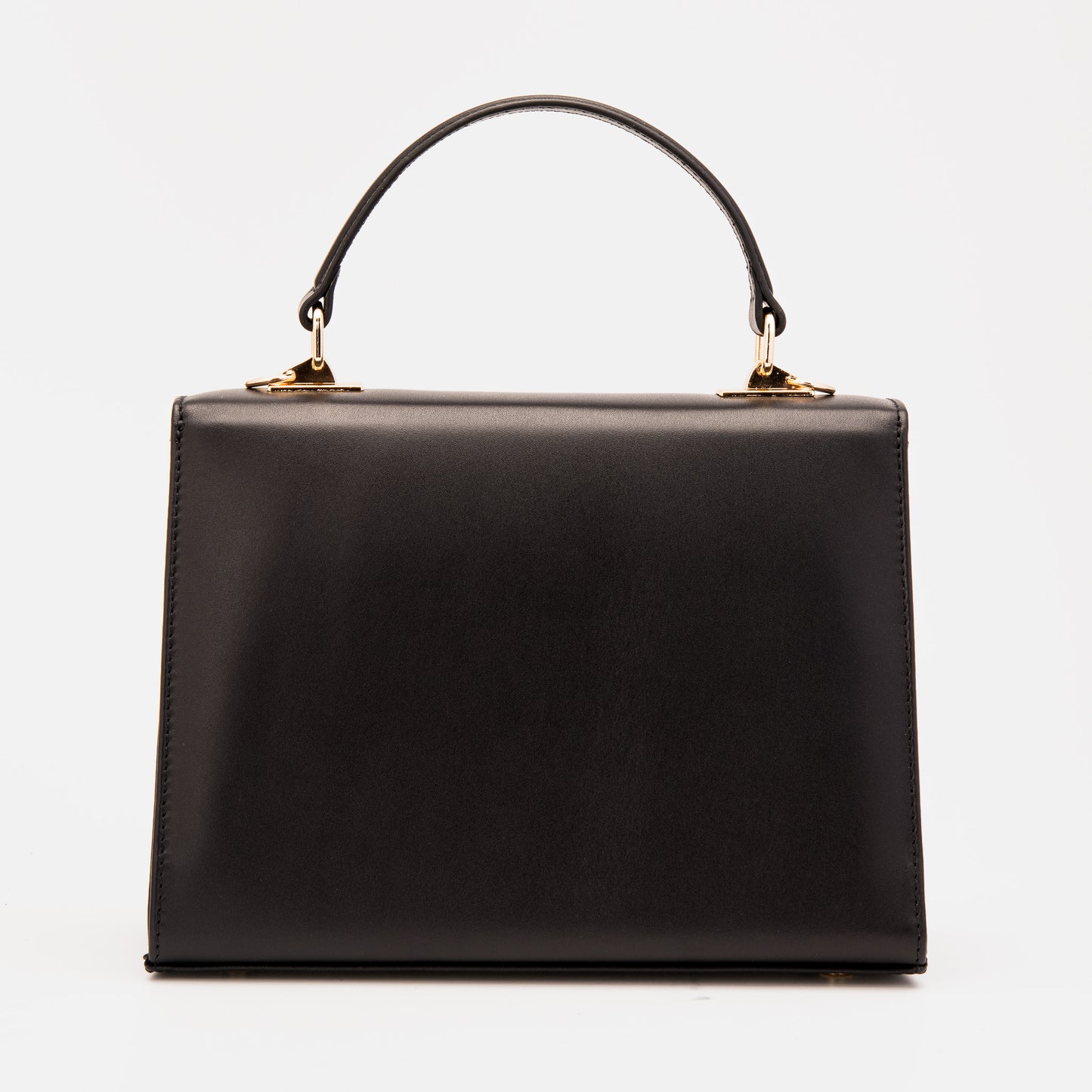 The Ege Black Leather Handbag