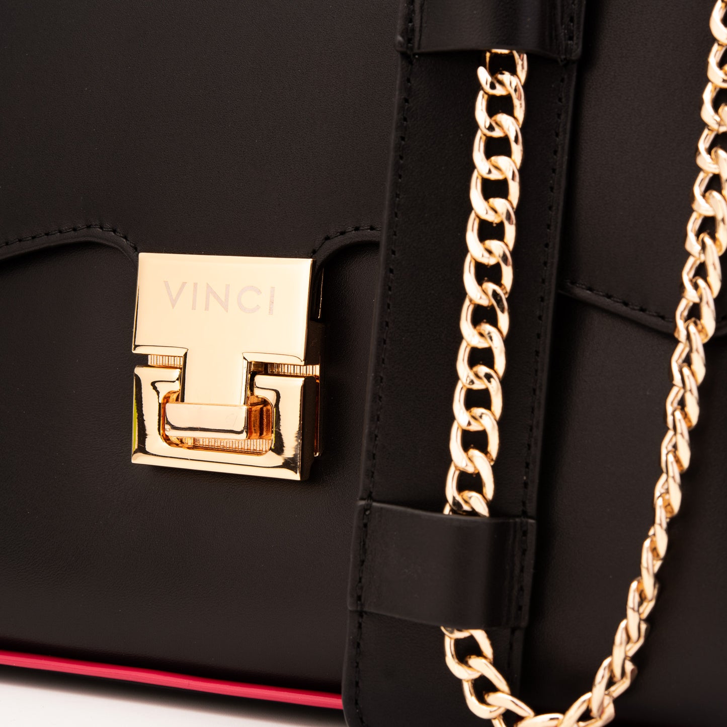 The Ege Black Leather Handbag