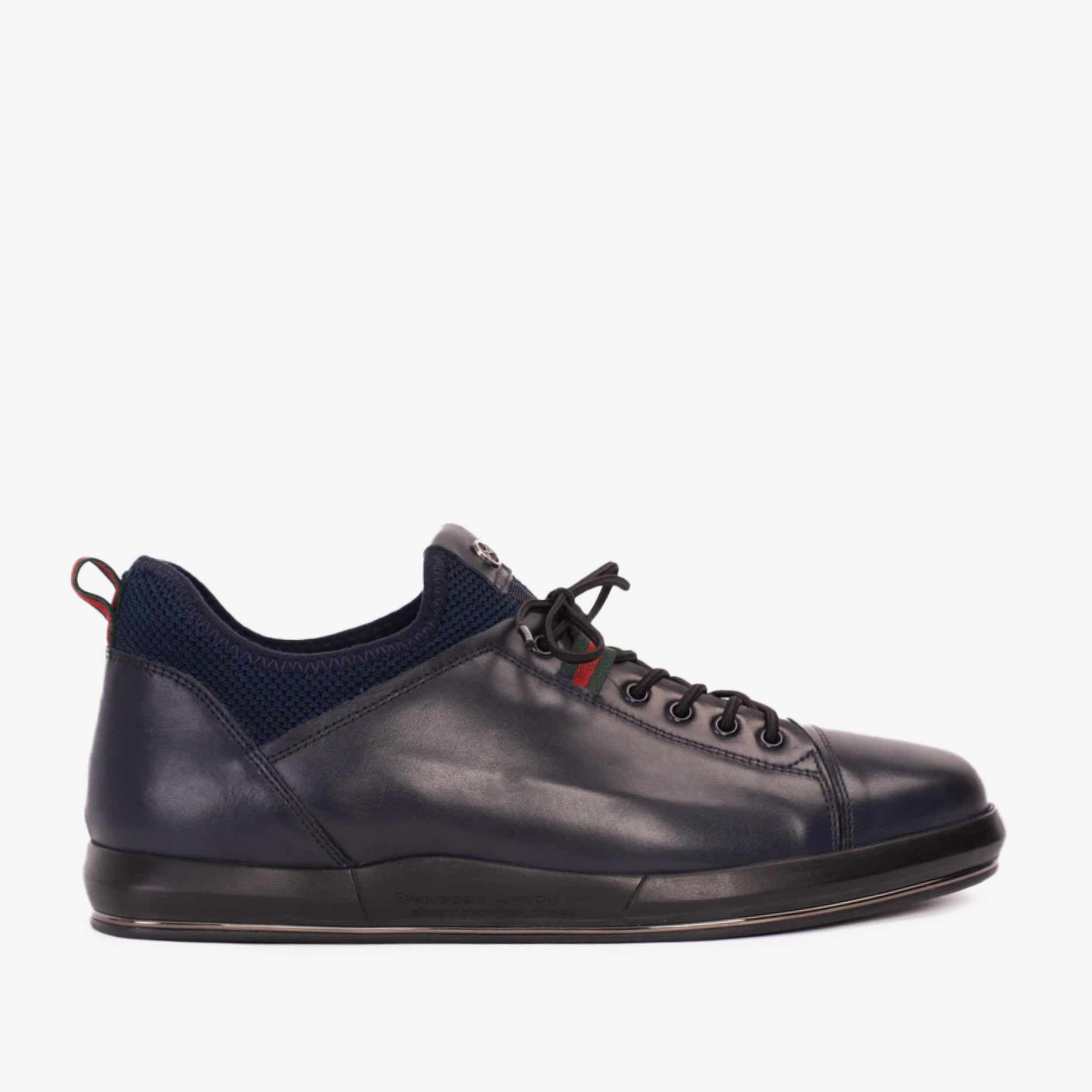 The Hoxton Navy Leather Men Sneaker – Vinci Leather Shoes