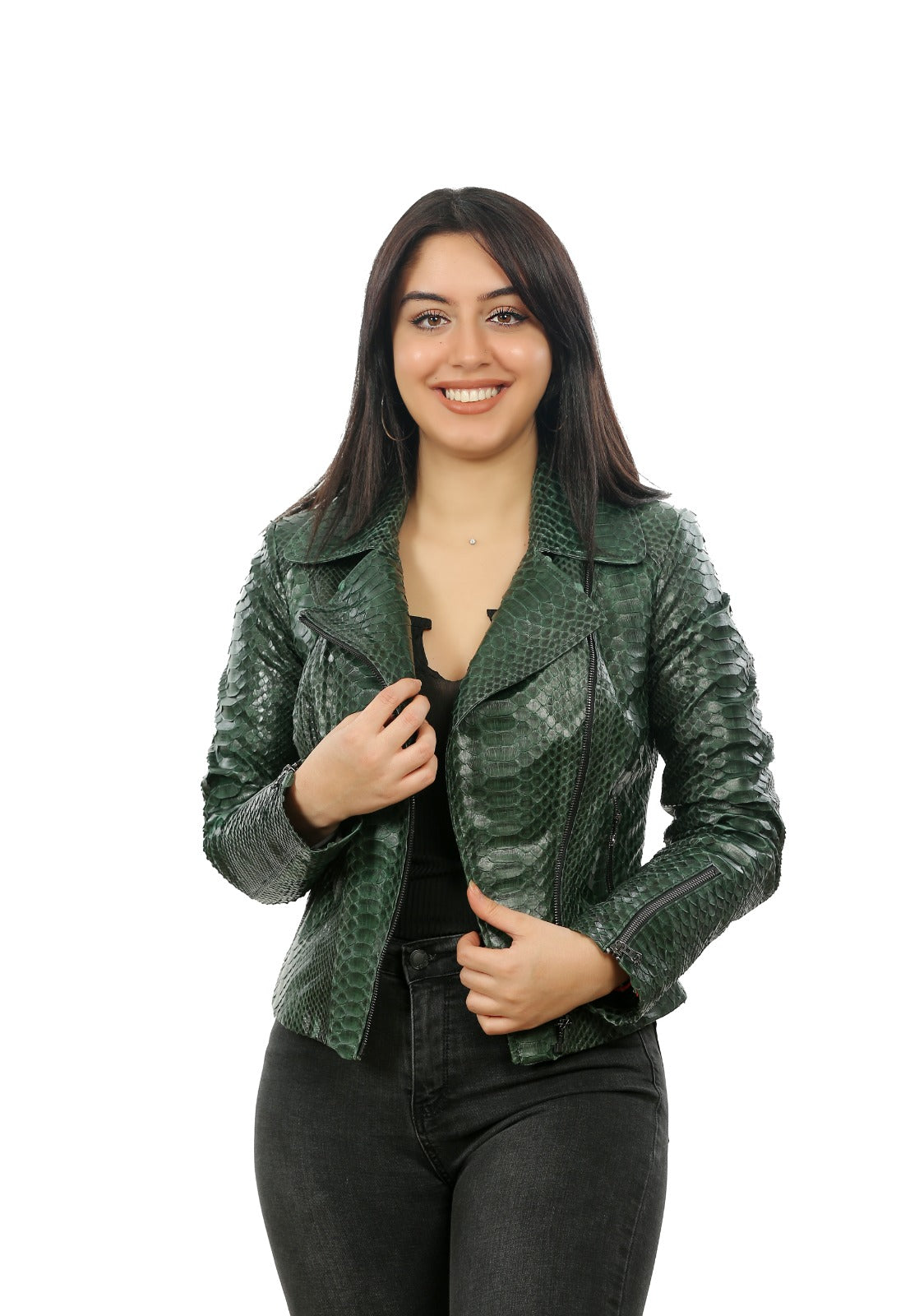 The Canton Pyhtn Leather Women Jacket