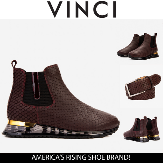 The Panther Burgundy Leather Men Chelsea Boot