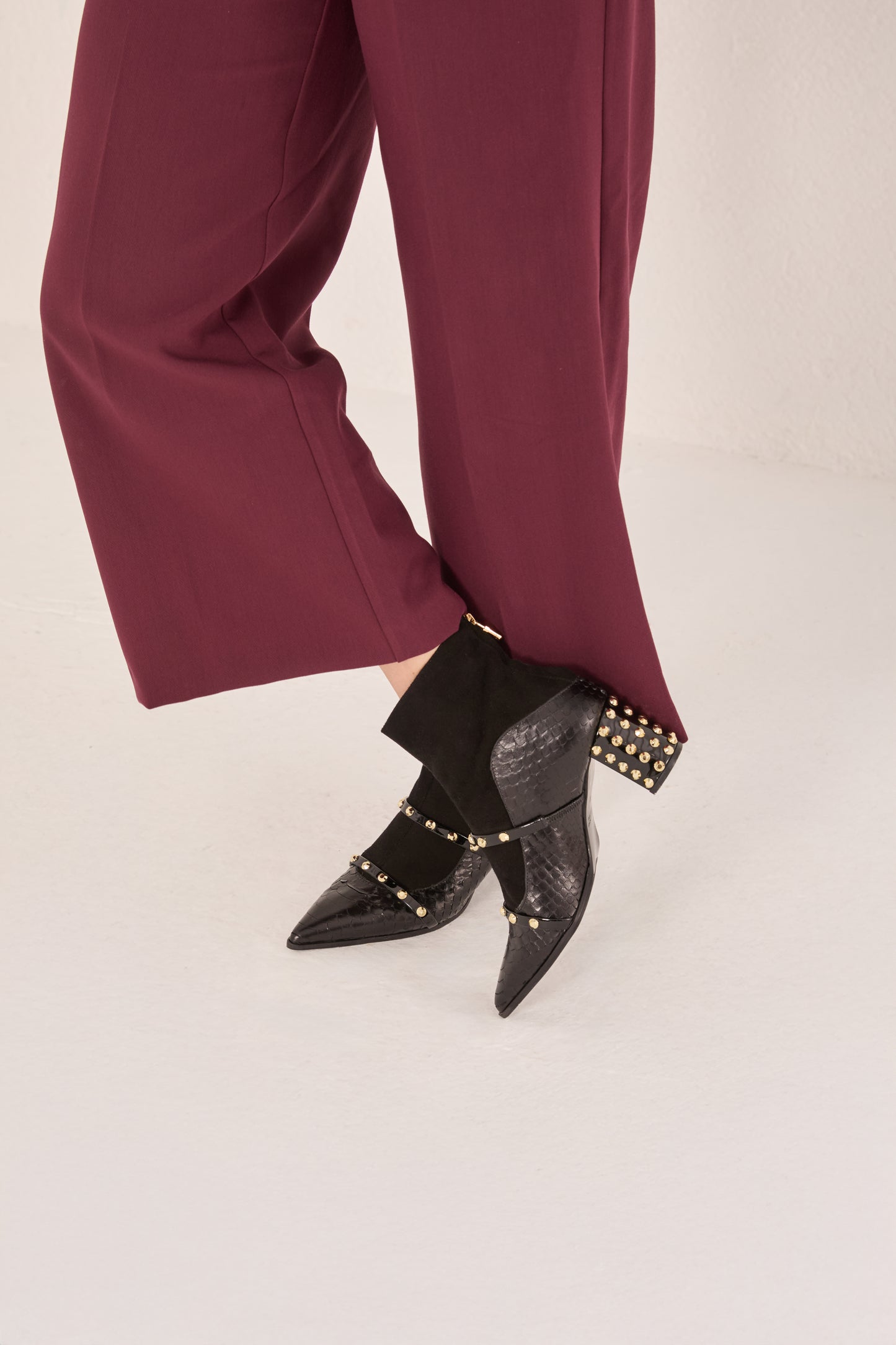 The  Valentina Leather Block Heel Women Boot