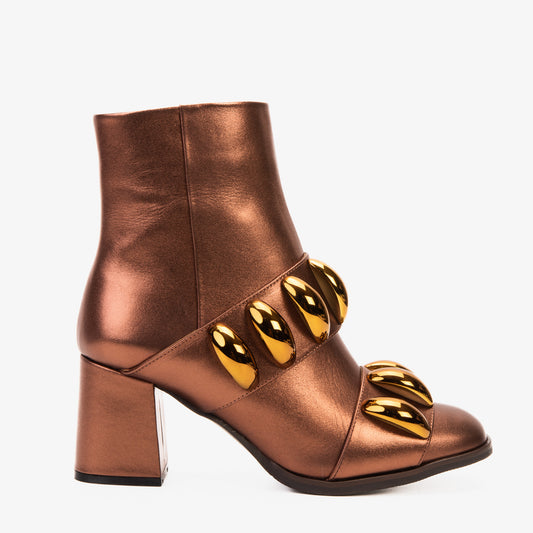 The Eclipse Rose Gold Leather Women Boot