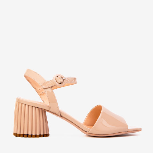 The Bamba Cream Patent Leather Women Sandal