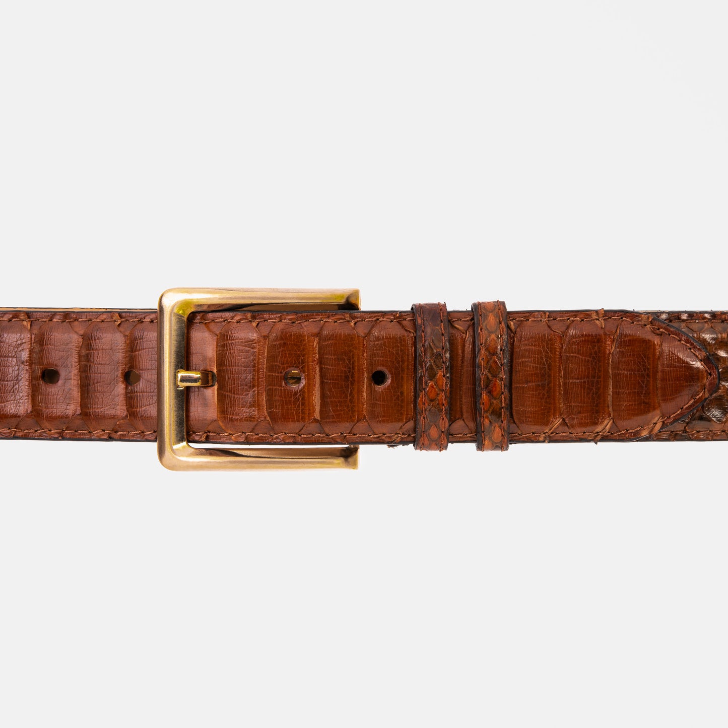 The Boss Tan Pythn Snk Leather Belt