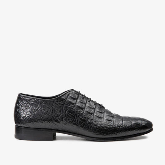 The Randor Black Leather Oxford Men Shoe