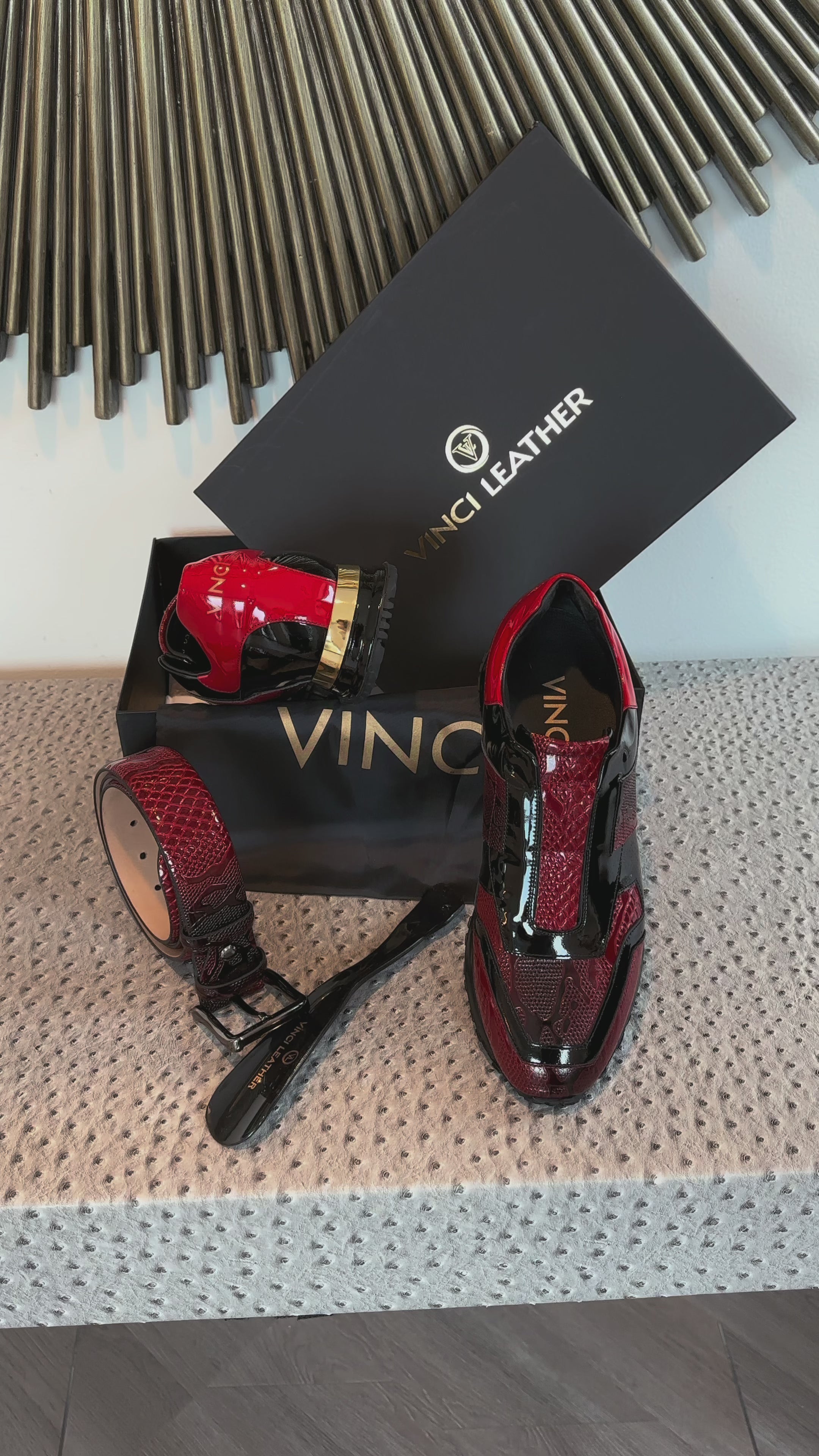 The Milano Snk Red Leather Men Sneaker – Vinci Leather Shoes