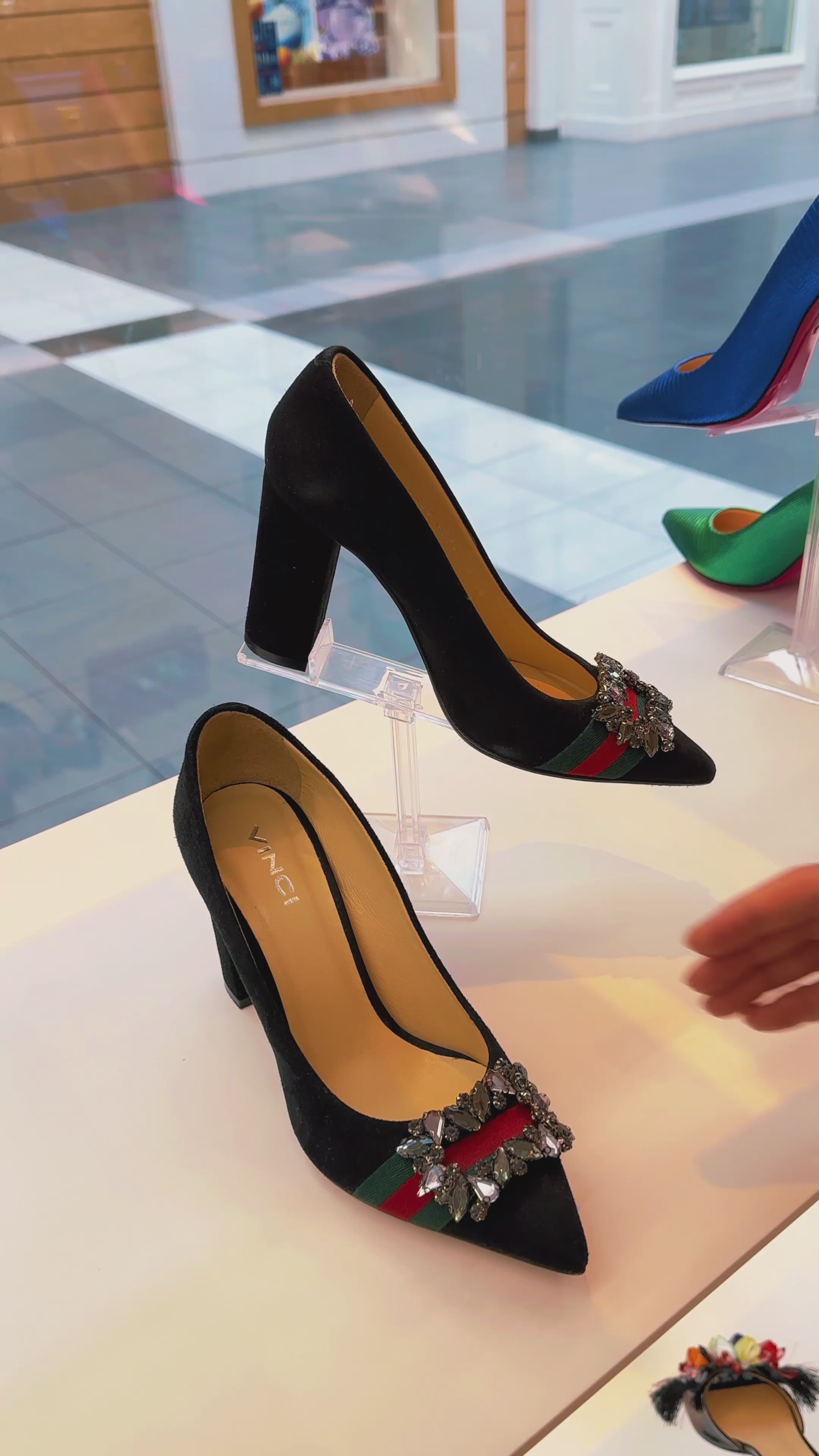 Candies Women's High Heel Pumps Shoes Size 8.5 Faux S… - Gem