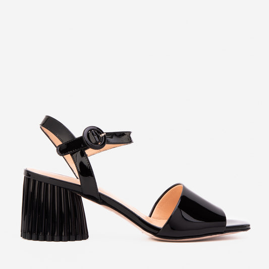 The Bamba Black Patent Leather Women Sandal