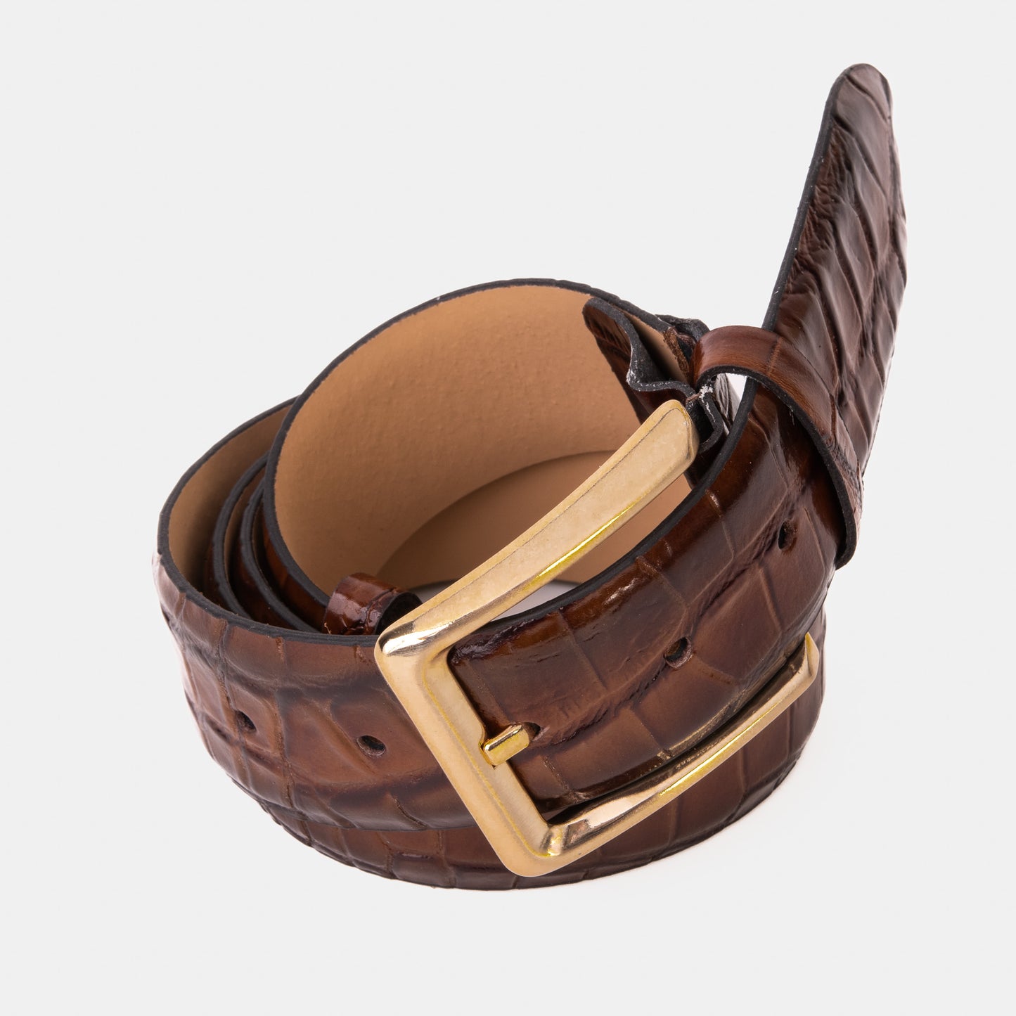 The Strat Brown Leather Belt