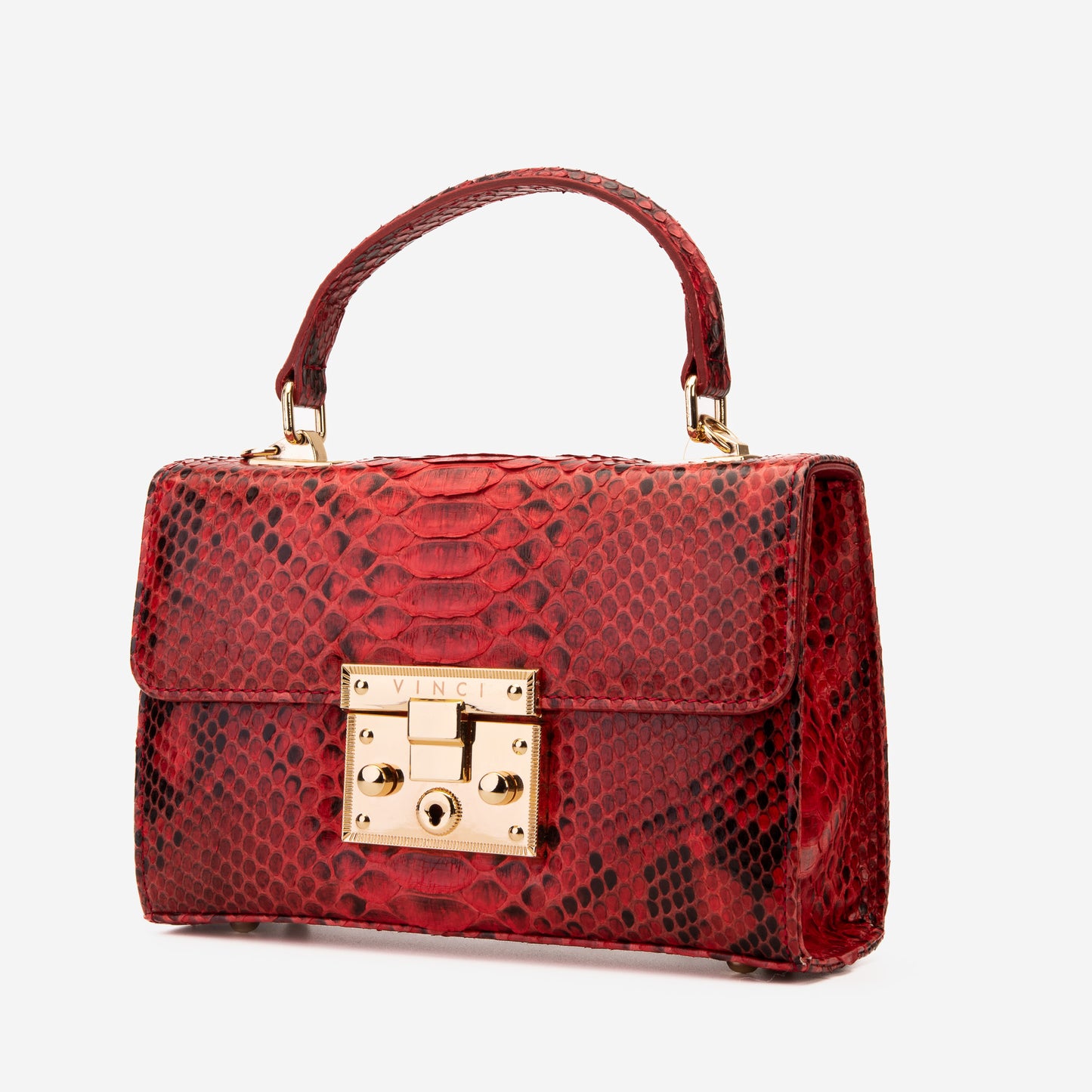 The Queen Red Pythn Leather Hanbag