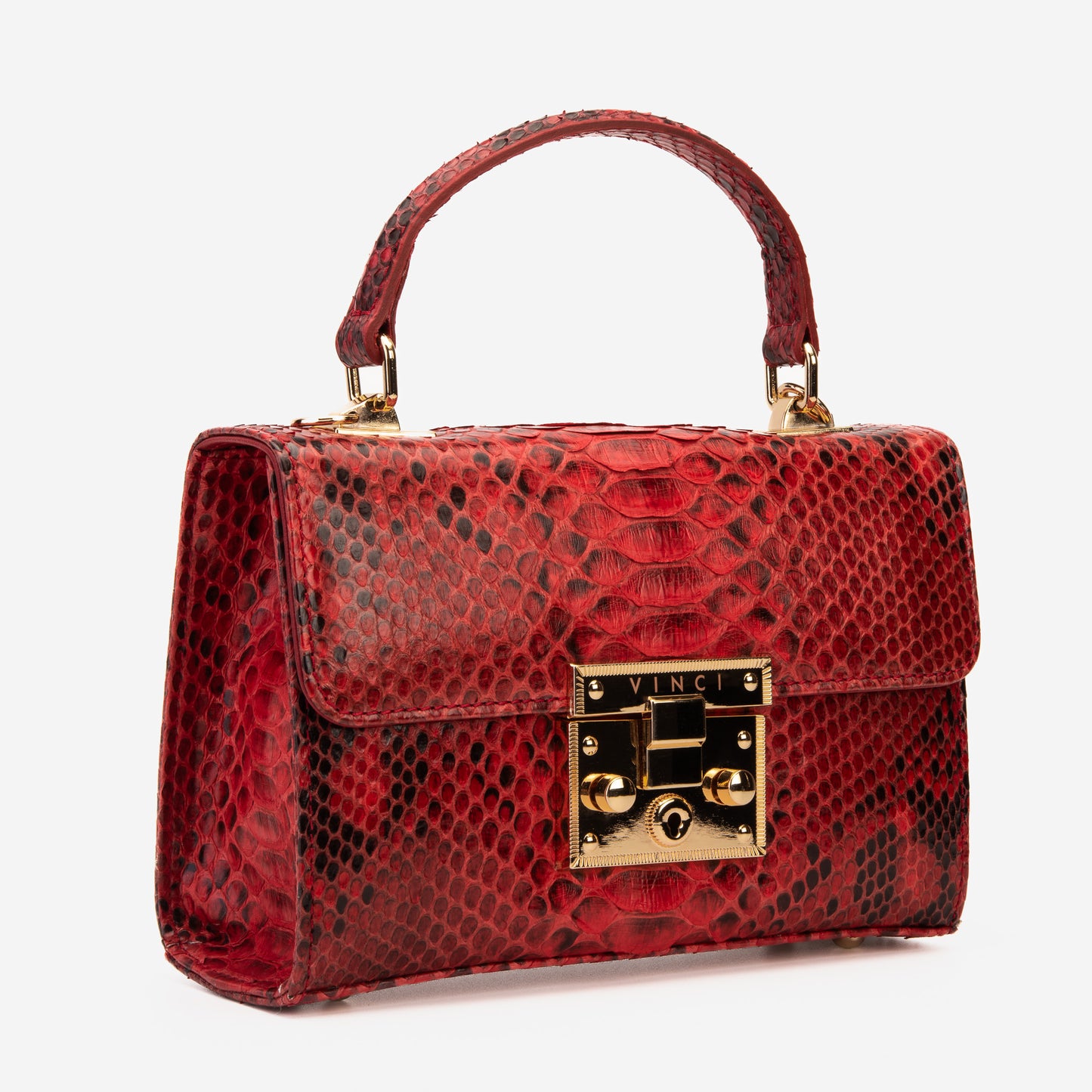 The Queen Red Pythn Leather Hanbag