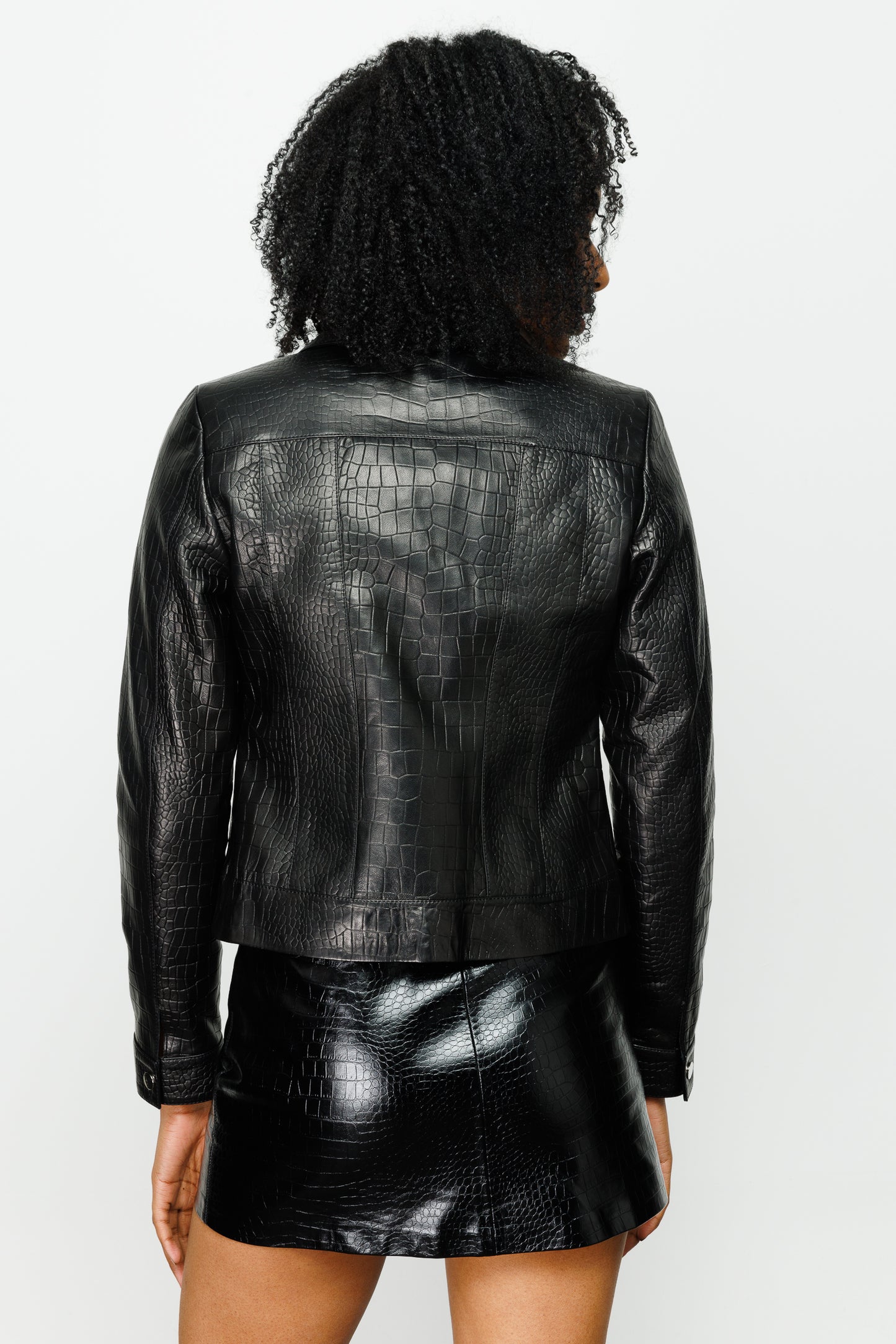 The Singapore Black Leather Women Jacket