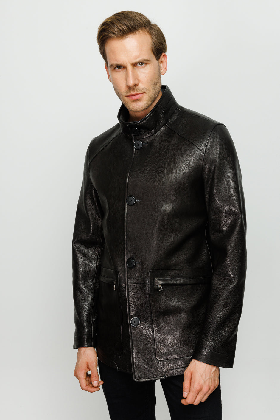 MEN LEATHER JACKET – Vinci Leather Shoes