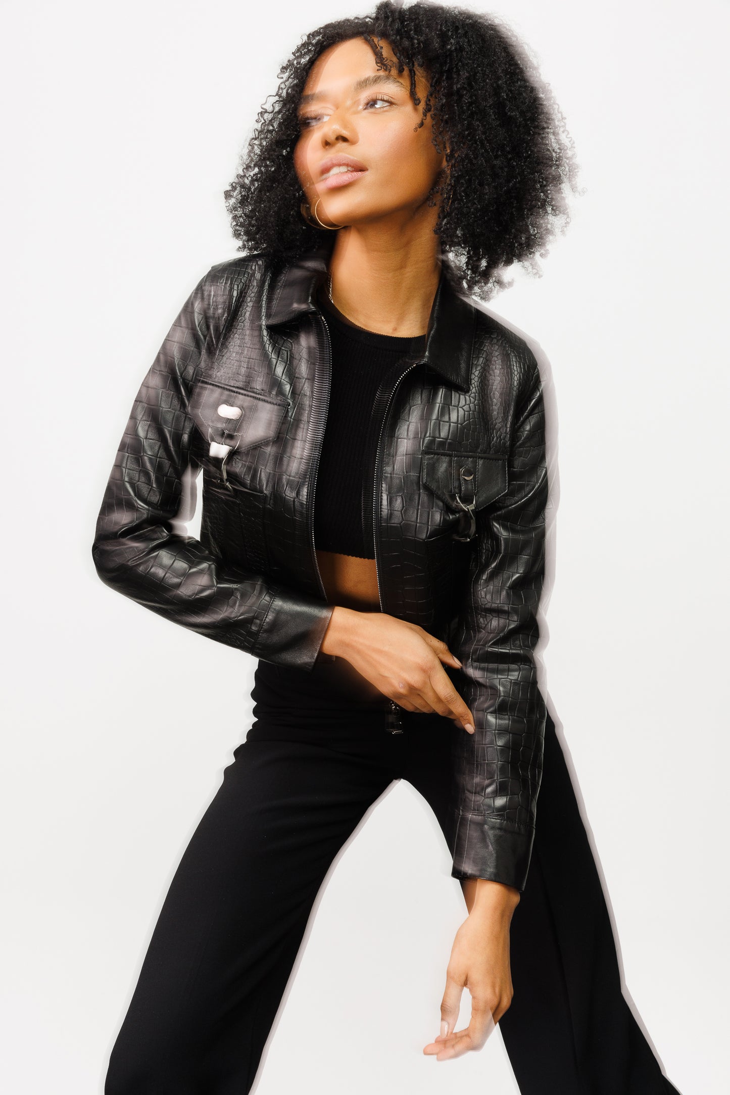 The Piane Black Leather Women Jacket