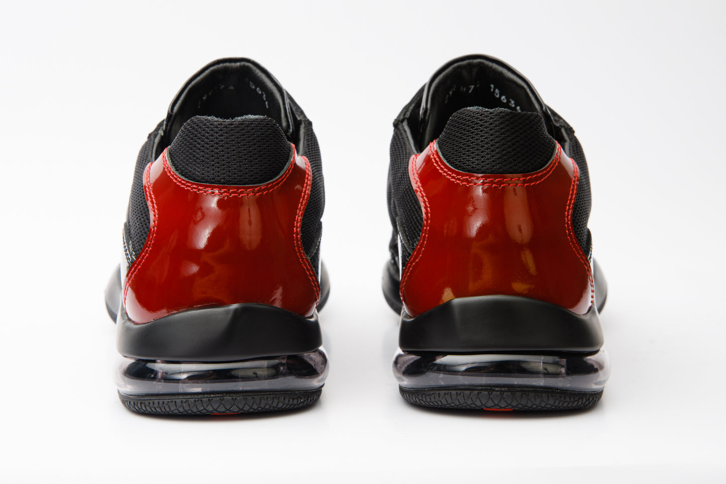 The Zona Black & Red Leather Men Sneaker