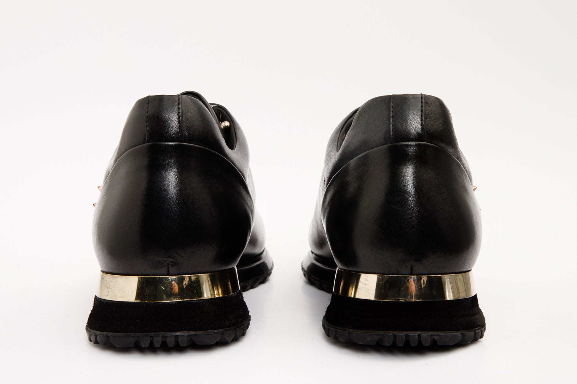 The Infanta Black Spike Leather Men Sneaker Limited Edition – Vinci ...